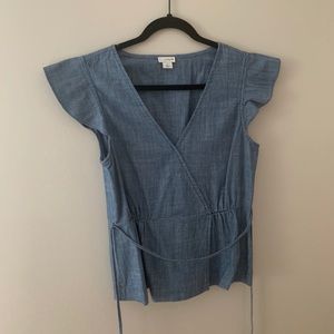 J. Crew Chambre V-Neck Tank Blouse